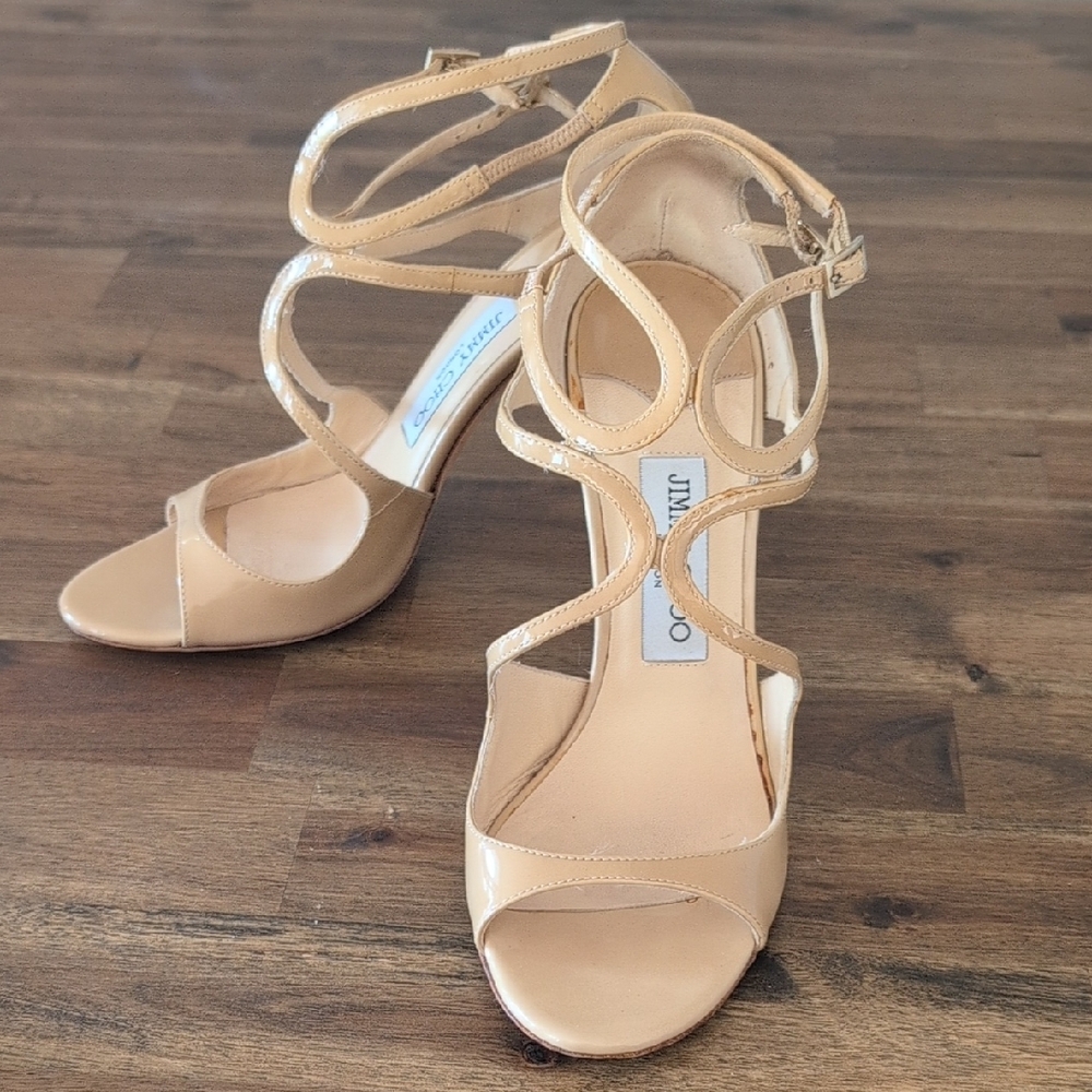 Jimmy Choo Beige Strappy Sandals